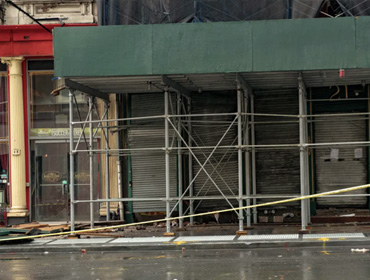 sidewalk shed installation new york